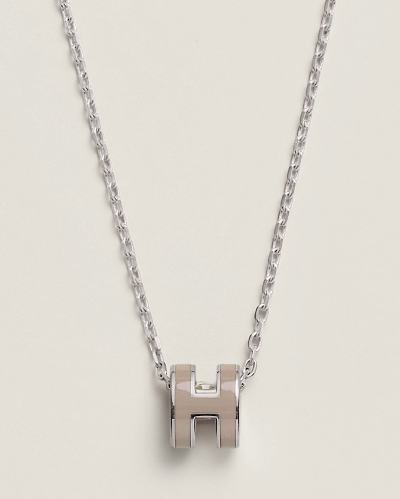 H Silver Necklace