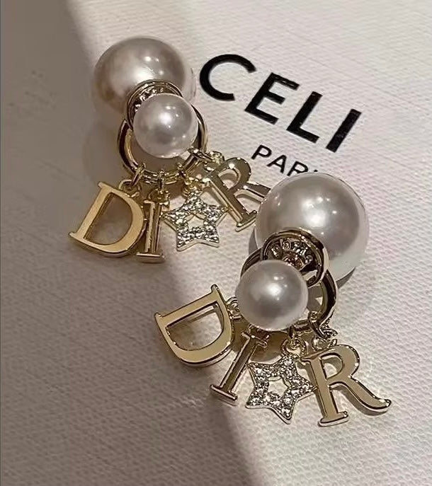 CD Star Pearl Earrings