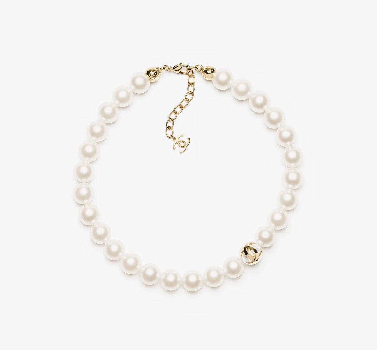 CC Glass Pearl Necklace