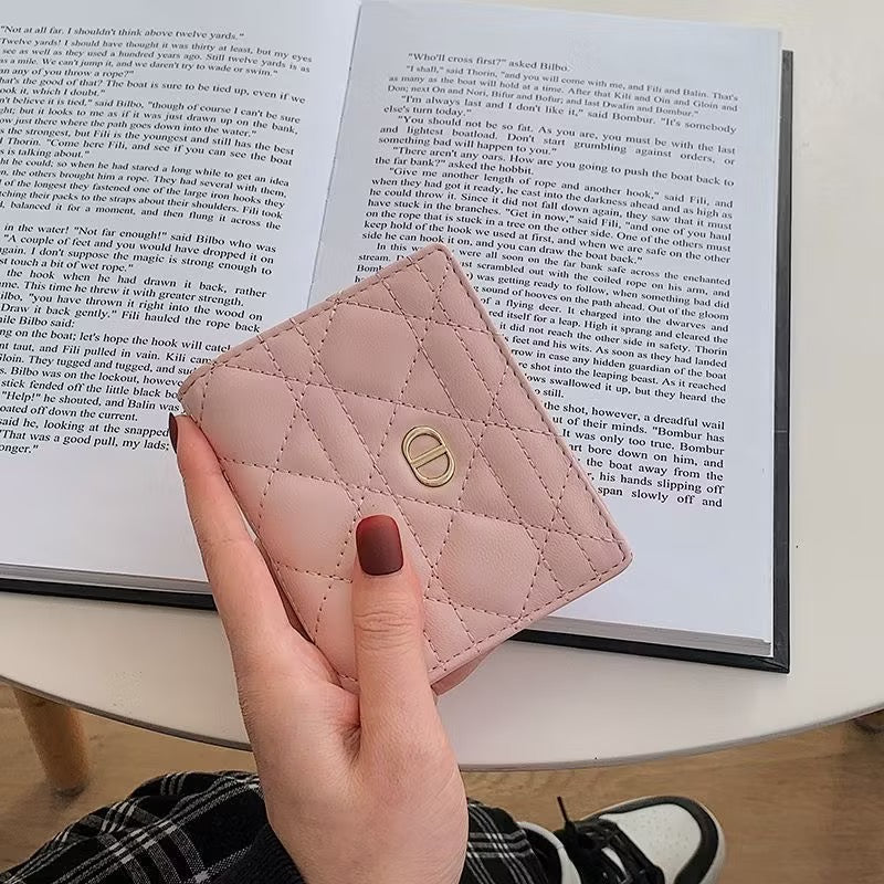 Women CD Leather Card Holder