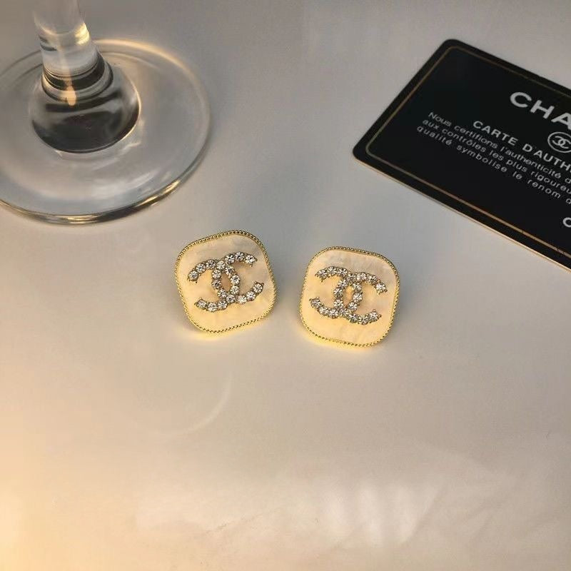 CC Sqare Crystal Earrings